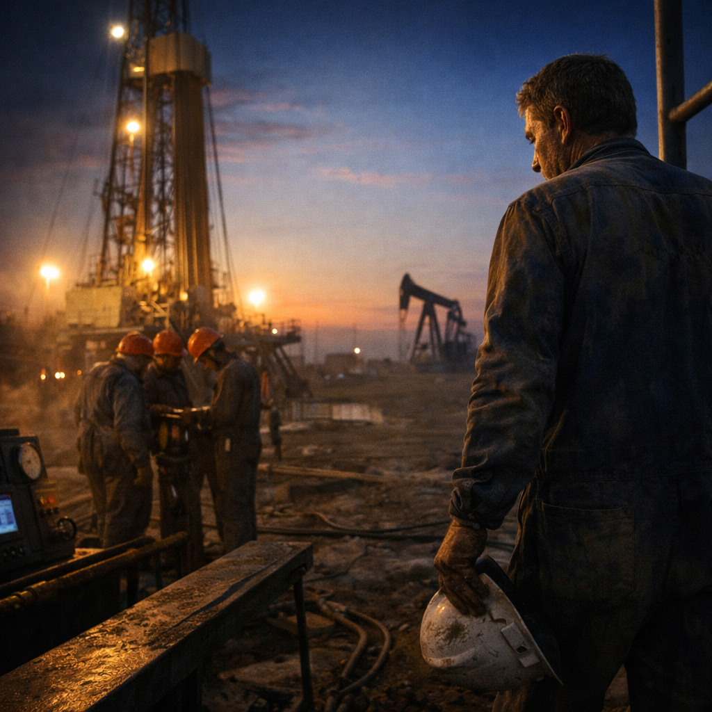 Turno de madrugada en el taladro